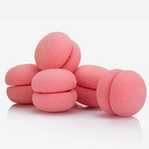 패셔너블하고 귀여운 스폰지 롤 서브 미용 도구 헤어 롤러 Diy 키트 모발을 다치게하지 않고 열이없는 컬러, [05] 6PCS PINK