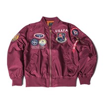 자수 파일럿 항공 점퍼 자켓 USAFA빈티지 얇은 의류 밀리터리 에어 포스 원 탑건 육군 USN MA1 USMC 보머 플립 재킷 ma1 aw
