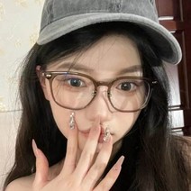 좋아요몰 남녀 반무테 라운드 패션 안경(실버)