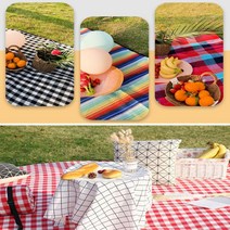 접이식 휴대용 나들이 피크닉 돗자리 공원 소풍 야외 방수 캠핑 매트, 01.블랙체크ㅡ200x200