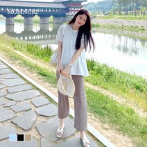 [라벨D] 맘누리 찰랑플리츠 와이드 팬츠*임부복