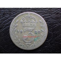 영국 1920년 조지 5세 3펜스 은화 유로머니 기념주화 행운의주화 희귀동전 대박선물