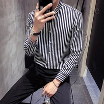 [Myshe]가을 줄무늬 남방셔츠 남성 캐주얼 셔츠 SheFEI819CS6