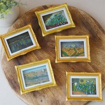 액자 미니어쳐 룸박스 꾸미기 돌하우스 테이블 장식용품 카페장식, 1. 붓꽃(옐로우)