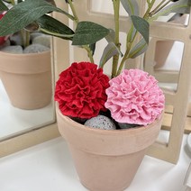 카네이션 석고 방향제 어버이날 스승의날 선물 답례품, 빨강, 몽파리