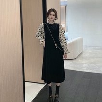 플라워 원피스 작은 키 CHIC 점프슈트 초 여성의류 가을겨울 트렌드 냉담 무드 고퀄리티 감각 2635698442