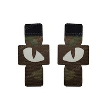 저스트씨 고양이 눈 전술 패치 독수리 전투 어둠 속빛나는 GITD 태그 배지 헬멧 가방 재킷 유니폼, [14] IR CAMO, 1개