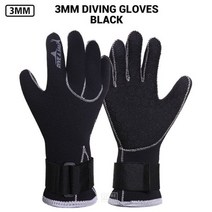 프리 다이빙 장갑 수중 낚시 윈드 서핑 사냥 네오프렌 3mm 바디 슈트 스쿠버 수영 오리발 서핑 장비 카이트 서핑, C003 BK 장갑, M