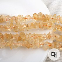 비즈아이 [5600]원석(칩스/대) 시트린(11월탄생석/토파즈) [1줄(약80cm)], 1줄(약80cm)