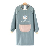 호쿠호니 입는앞치마 보육교사 요양보호사 어린이집교사 애견미용 긴팔, 베이지핑크(b)