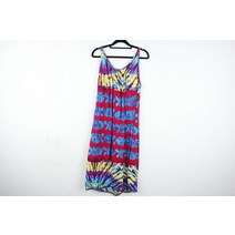 트로피칼 타이다이 셔링 슬릿 비치 원피스(FREE)