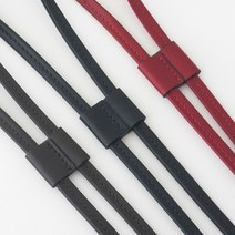 퀼팅맘 천연 가죽 가방 부자재 스토퍼 끈 조임끈 조리개끈 리폼 (버킷백 퀼트 손뜨개), [블랙/엠보]