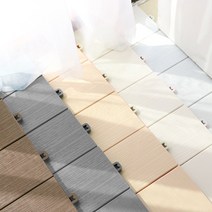 베란다 바닥매트 조립식 데코 발판 타일 18P, 톡톡 데크 타일_화이트18P