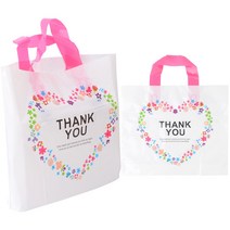 THANK YOU 손잡이 비닐 쇼핑백, 사이즈-대