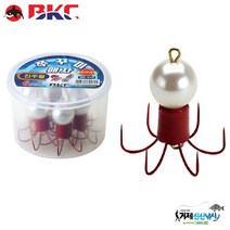 백경 쭈꾸미 애자 6PCS 백색 야광, 진주펄