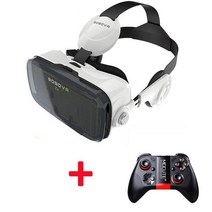 BoBo VR z4 VR 가상 현실 3D 안경 VR 헤드셋 VR 헬멧 cardboad 보보 박스 및 4-6 휴대 전화 용 블루투스 컨트롤러, ControllerB가 있는 VR
