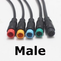 전기자전거컨트롤러 1Pcs 20/100cm 전자 자전거 속도 센서 M/F 연장 케이블 M8 2 3 4 5 6 핀 방수 Ebike 디, 01 20CM, 01 2Pin
