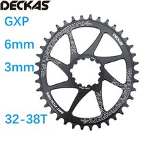 옴니움 크랭크 deckas 타원형 gxp 3mm 6mm 오프셋 다이렉트 마운트 체인링, 6mm 타원형 38t, 협력사