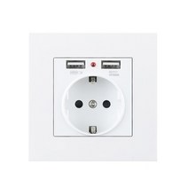 스마트 플러그 스위치 콘센트가리개 diyAvoir EU 전기 소켓 USB 5V 2A 듀얼 Usb 벽 플러그와 PC 플라스틱, 02 White EU2USB