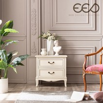 [이드가구] 프렌치 빈티지 엔틱가구 미색 엔틱 침실 거실 협탁 R1354, 단품