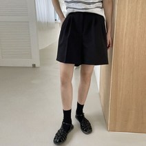 [슈가펀] 리턴 베이직 투핀턱숏츠/데일리/캐주얼/뒷밴딩/5부