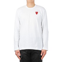 꼼데가르송 [꼼데가르송] (P1T292 WHITE) 남성 긴팔 티셔츠