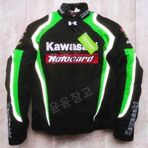 가와사키 KAWASAKI 로고 오토바이 사계절 레이싱 투어링 라이딩 다용도 메쉬 슈트 자켓, S