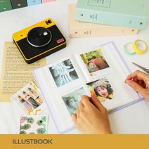 인스탁스 스퀘어 코닥 포토프린터 미니샷 레트로3 폴라 앨범, 일러스트북 스퀘어 - 베이지