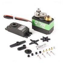 DSPOWER 35KG RC 서보 고전압 8.4V 하이 토크 풀 메탈 기어 디지털 모터 방수 25T 금속 암 포함 1/8 1/10 1/12 자동차 크롤러 Baja TRX4/6, Green-300°