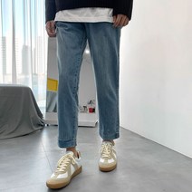 제타21 남성용 블루밍 워싱 일자 청바지 [1180]
