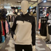 루이까스텔 가을 여성 골프 배색 면분할 반집업 티셔츠 3LCTS903 블랙 루이777
