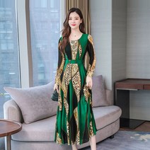 보헤미안 원피스 긴팔 레오파드 휴가 자연주의 데일리룩 바캉스 미시룩 휴양지 히피룩 중년
