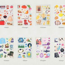 다이어리 케이스 꾸미기 점착식 데코 스티커, 1개, 블루(blue), 상품선택