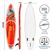 SUP 패들보드 공기주입식 서핑 보트 미꾸스, 코이 (350/84/15cm)