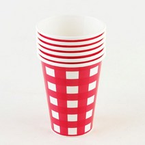 종이컵 7온스 6입 [체크 라벤더]