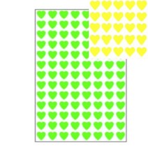 일반 형광스티커 328 7매 형광녹색 원형네임스티커 음식스티커 포장스티커 타원형스티커 띠스티커 포토스티커 원