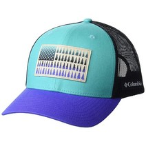 Columbia 유니 나무 깃발 메시 스냅 백 하이 블랙/고대 화석 원 사이즈 5513287544, Bright Aqua/Black/Purple Lotus