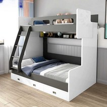 가정용 낮은 분리형 이층 침대 게스트하우스용 튼튼한, 침대+사다리 수납장 1500mmx1900mm