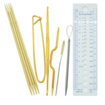 장갑바늘 3mm 4p + 마감핀 + 꽈배기 + 코바늘 + 돗바늘 + 실끼우기 + 게이지자, 10세트