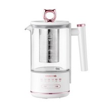 접이식 분유 전기포트 커피 차탕기 여행용 휴대용 600ml Port Etri Kett Multifuntionl Helth Glss Tepot w, 01 White with filter_03 AU
