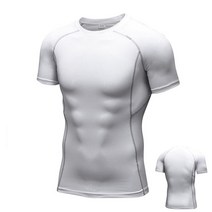 좋은마켓 남성 슬림 기능성 반팔티 XL 화이트 헬스복반팔 남자웨이트복 남자헬스의류