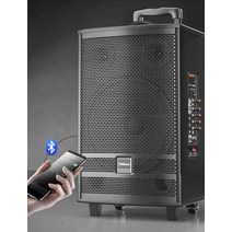 초강력 이동형 스피커 행사용 버스킹 무대 야외 공연, 21인치 스피커+무선 마이크2개+32G USB