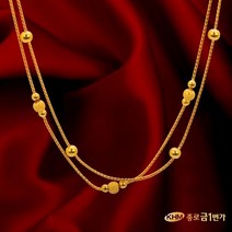 종로금1번가 목걸이 순금24K 주얼리 26.25g 더블골든볼 체결고리무료