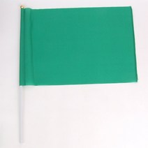 파티로 튼튼한 응원깃발 30x40cm 운동회 깃발 청기백기 깃발춤, 초록색
