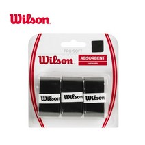 윌슨 그립 PRO SOFT 테니스라켓 땀흡수 PU 고무 핸들 고무 손잡이 가죽 오버그립, WRZ4040BK 블랙