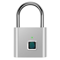 지문인식 자물쇠 스마트 사물함키 열쇠가 필요없는 블랙 실버 열쇠가 없는 USB 충전식 지문 스마트 도어 잠, 03 은