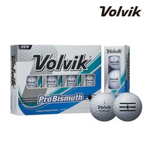볼빅 신형 Pro Bismuth 프로 비스무스 트리플트랙 3피스 골프공, 화이트, 1개