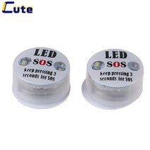안전 생존 2pcs sos 신호 빛 조난 응급 처치 휴대용 야외 스포츠 홈 비상 구조 led 캠핑 램프 + 배터리, 한개옵션0