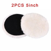 5인치광택패드 자동차광택기 2Pcs 자동차 양모 연마 패드 5/6/7 Inch 버핑 디스크 폴리 셔 버퍼에 대 한 왁, 01 무색