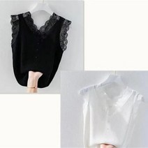 머버스 TX070851 1+1 여름 여성 티셔츠 민소매 여자 나시 레이스 빅사이즈 캐주얼